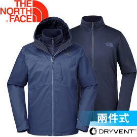 The North Face 男款  DRYVENT 兩件式《陰影藍》/保暖外套/外套/防水外套/2UC9HD/悠遊山水