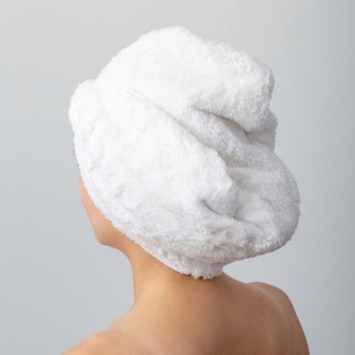 【2件9折】日本製 紀州橋爪商店 包頭擦髮巾 (白色) 包頭巾 擦頭巾