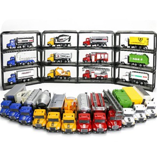 1:64 模擬合金工程車 貨櫃車 I 現貨 兒童玩具 玩具車 水泥 挖土機 合金 模型車 工程 男孩玩具
