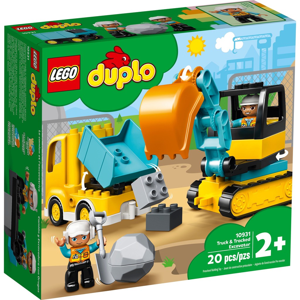 [大王機器人] 樂高 LEGO Duplo 10931 幼兒得寶系列 卡車&amp;挖土機