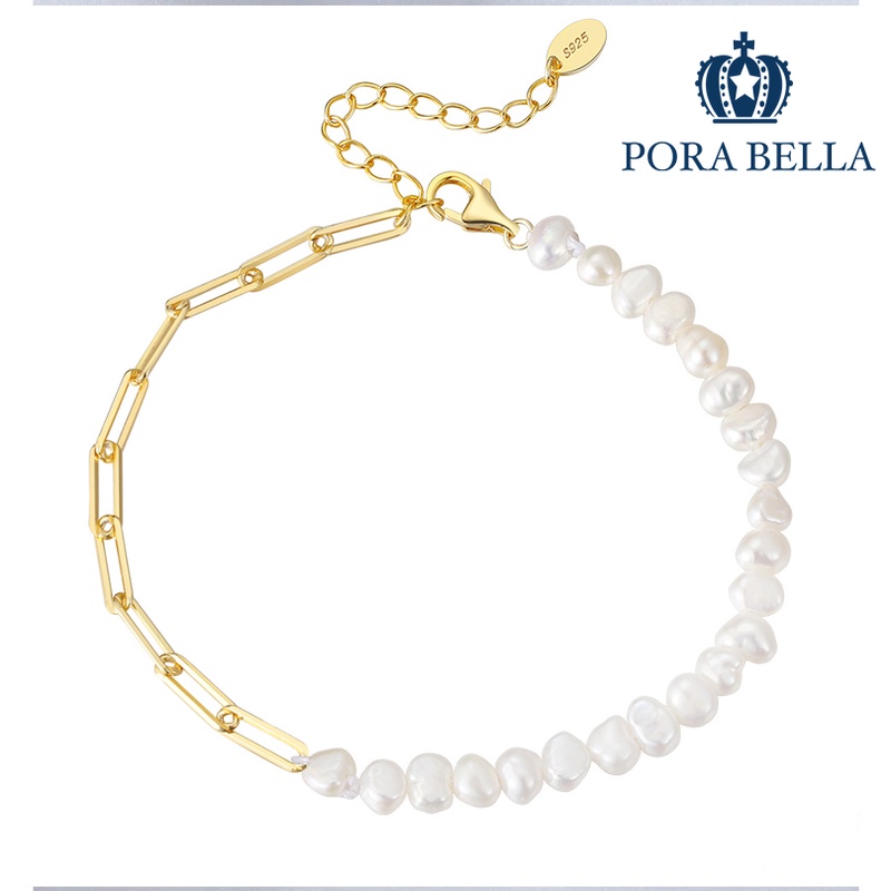 925純銀珍珠手鍊手環 簡約大方氣質抗過敏純銀珍珠手環 ins風 Bracelets