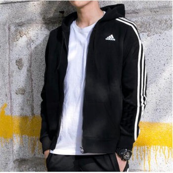 Adidas Essentials 3 Stripes Full Zip 三線連帽外套S98786 | 蝦皮購物