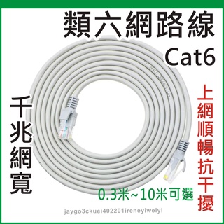 CAT6 高速網路線 超六類 CAT.6 網路線 網線 RJ45 0.3米~10米 適用 網絡卡 路由器 IP分享器