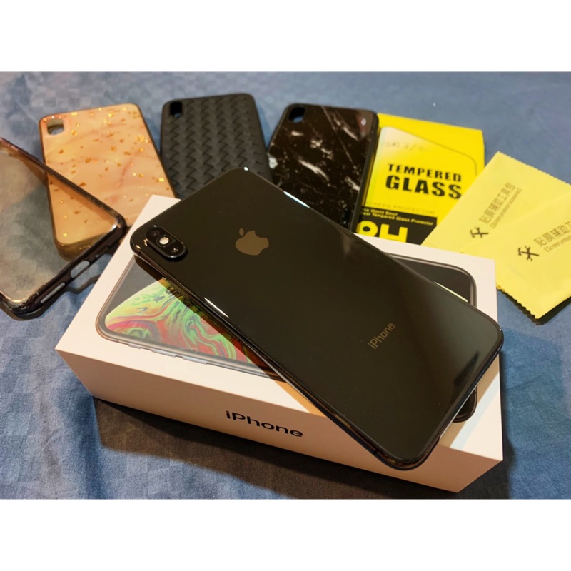 💖降價極新送配件誠可議💖iphoneXS Max 256g iphone 黑色 太空灰 保護殼 保護貼ixs max