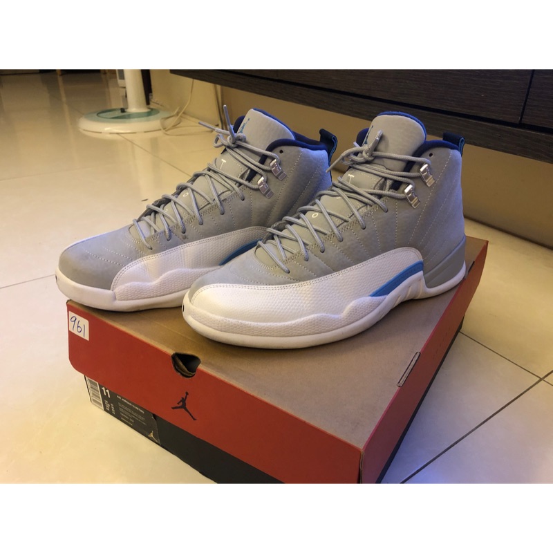 air jordan 12 retro grey university blue