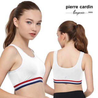 【pierre cardin 皮爾卡登女性內衣】簡約無鋼圈零束縛運動內衣 (單件-WHT-白)201-1037