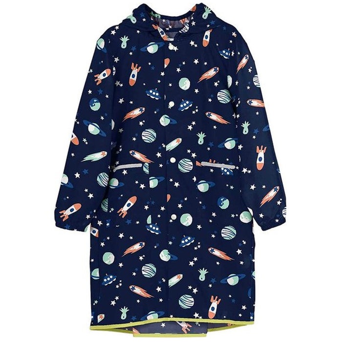 太空探險M 空氣感兒童雨衣/防水外套 附收納袋（95-120cm）［日本WPC］