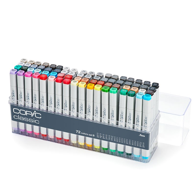 COPIC 經典 72B 第一代 Classic 72 Colors set B 方桿麥克筆 72色 /盒