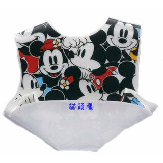 日本製 迪士尼系列米奇米妮 立體防水圍兜 口水巾