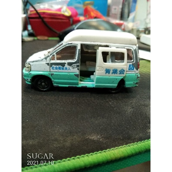 TOMICA Nissan ELGRAND 青葉會復康巴士 二手多美小汽車 1998年