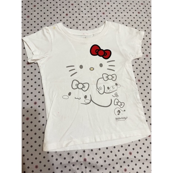Uniqlo kitty白短袖/ Lativ kitty 粉短袖/ shabby chic小包袖