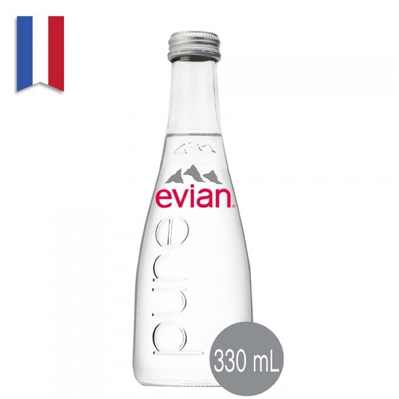 ［evian依雲、Badoit、沛綠雅、AquaGen］礦泉水330ml 玻璃空瓶 （不含水）可用於分裝葡萄酒