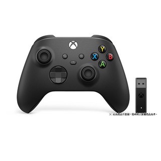 XBSX新版 PC可用 Xbox無線控制器 USB Type-C 磨砂黑+ 無線轉接器套組 Win10【魔力電玩】