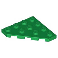 LEGO 樂高 綠色 斜切 轉角 薄板 平板 薄片 Wedge Plate 4x4 Cut Corner 30503