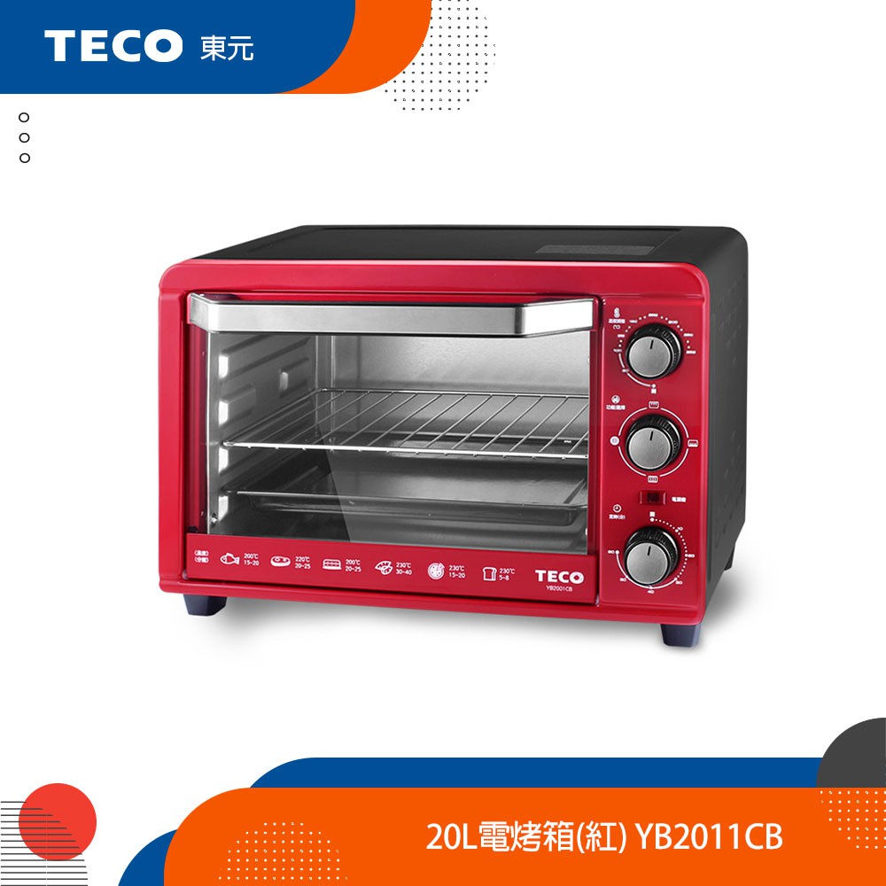 TECO東元 20L電烤箱-紅 YB2011CB