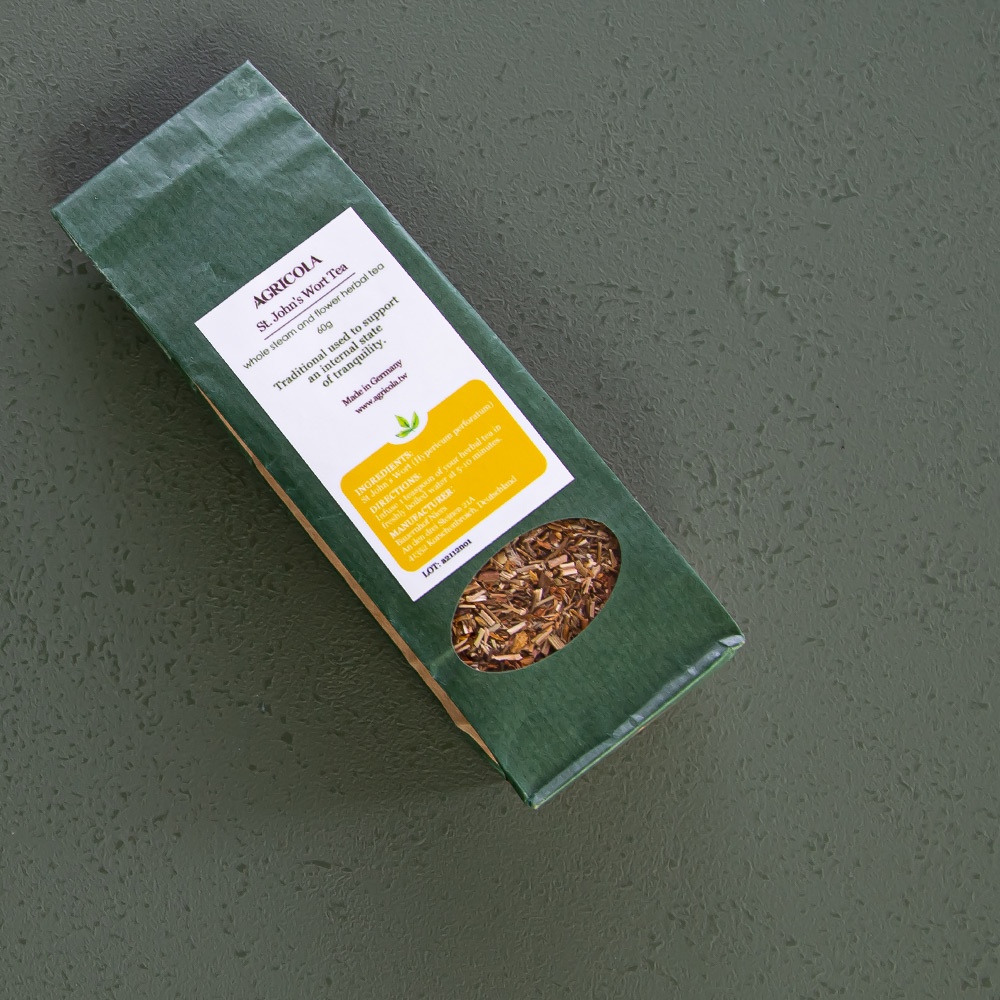 【AGRICOLA植物者】聖約翰草茶 60g - 無咖啡因舒眠草本茶飲 | 100%德國製造原裝進口