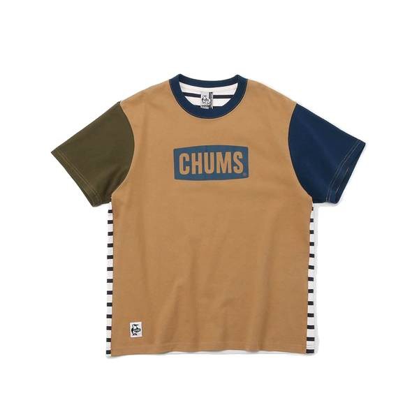 CHUMS Logo Crazy 男 美國棉短袖T恤 卡其 CH011833C004