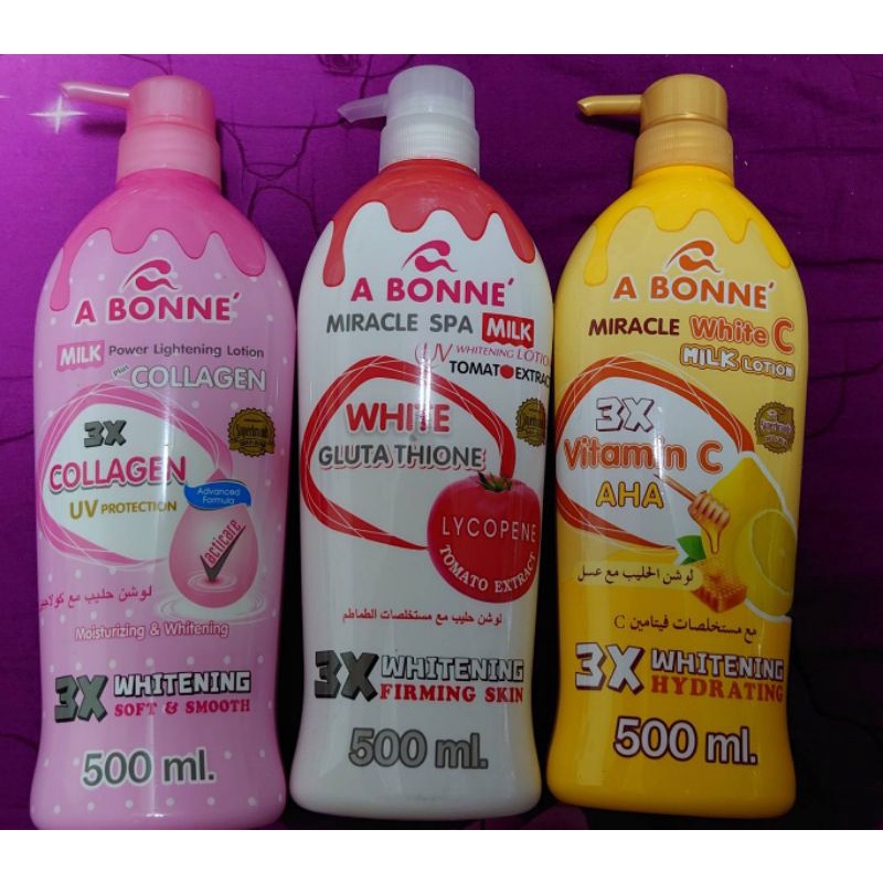 A bonne 3x whitening lotion  泰國 A BONNE' 亮白身體乳系列-500ml 美白
