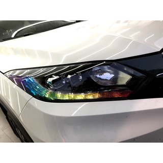 小馬汽車工坊 HONDA 本田 HRV 有色透明車燈眉 DIY燈眉貼