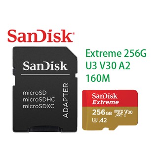 公司貨 Sandisk Extreme MicroSDXC TF 256G 512G 1TB A2 U3 記憶卡