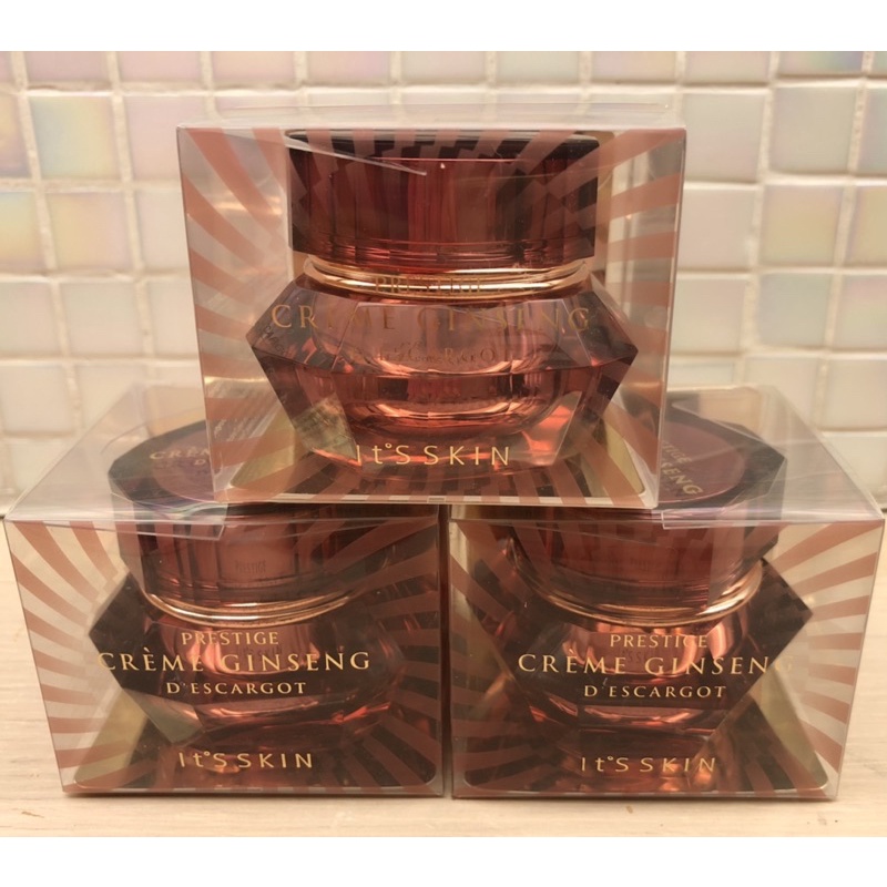 ❤️全新 韓國旅遊帶回It's skin晶鑽紅蔘蝸牛面霜PRESTIGE CREME GINSENG DESCARGOT