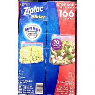 好市多代購 Ziploc 拉鍊式保鮮夾鏈袋166入