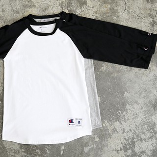 Champion美版七分袖Sleeve Raglan Baseball T-Shirts刺繡T