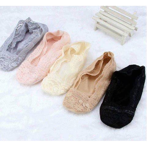 韓國隱形蕾絲襪 5雙99 現貨 灰色 膚色 黑色 粉色