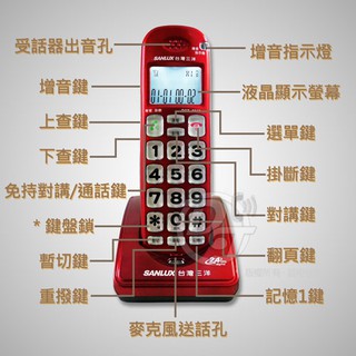 SANLUX 台灣三洋 2.4GHz數位式遠距離 子母電話機 DCT-8917 #6