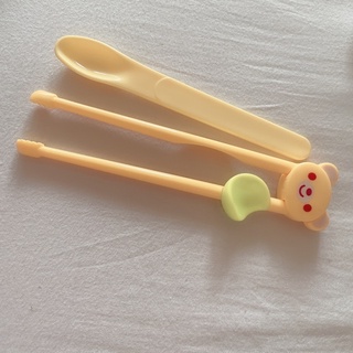 小熊造型兒童餐具筷子湯匙 二手 保存佳@文二4