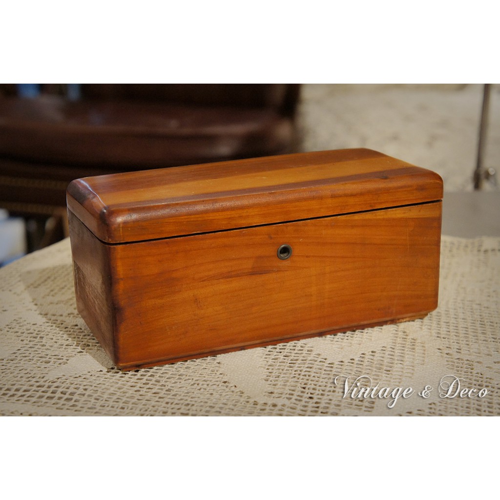 美國古董Lane品牌 防蟲蛀香柏木盒 木箱 縫紉工具盒 [BOX-0377] 復古 老件 收藏