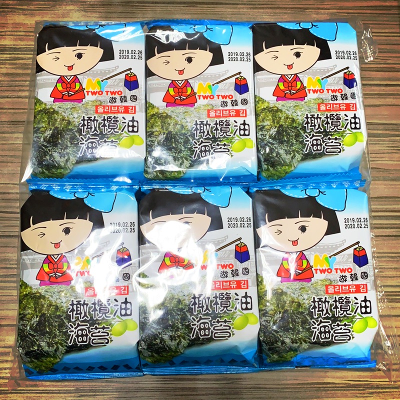 TWO TWO 韓國 超人氣 橄欖油海苔 （5gx12入）