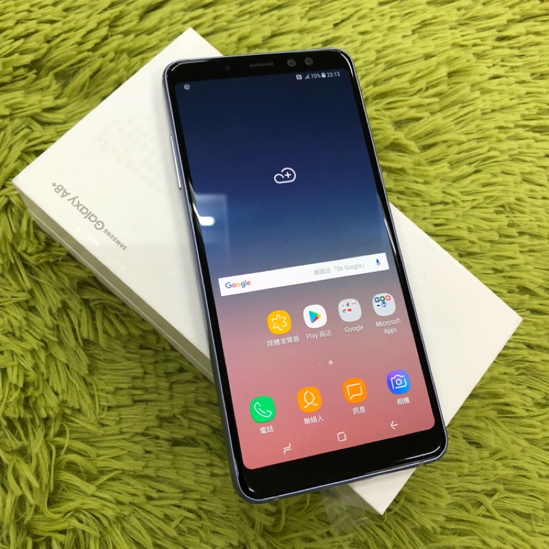 【酷寶shopping購】二手Samsung A8+ 銀藍色 神腦保固