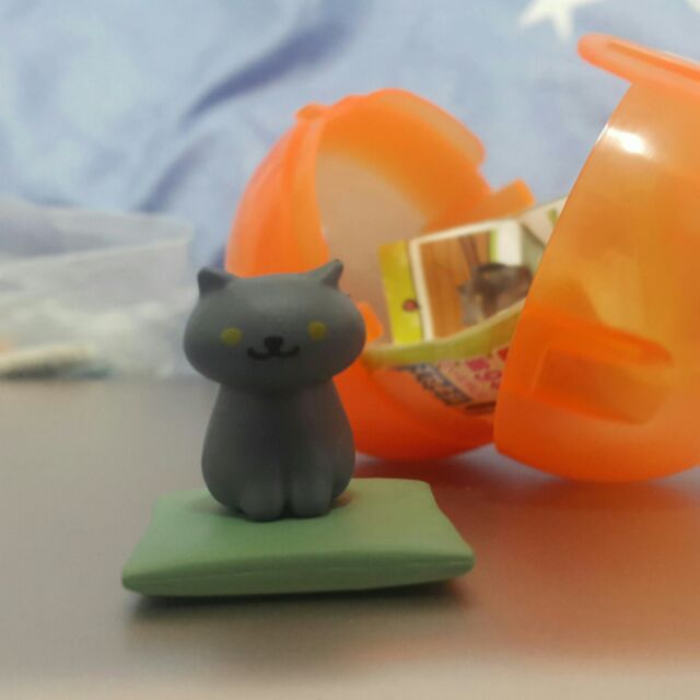 貓咪收集 貓咪蒐集 扭蛋 坐姿貓 黑貓 坐墊貓 公仔 玩具 模型 擺飾