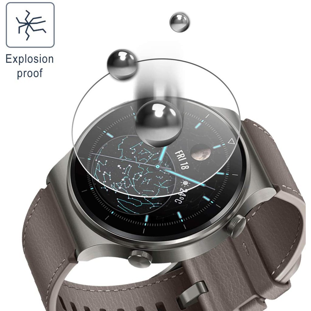 華為 Watch GT2 Pro屏幕保護膜鋼化膜 9H硬度鋼化玻璃屏幕保護膜 Huawei Watch GT2 Pro
