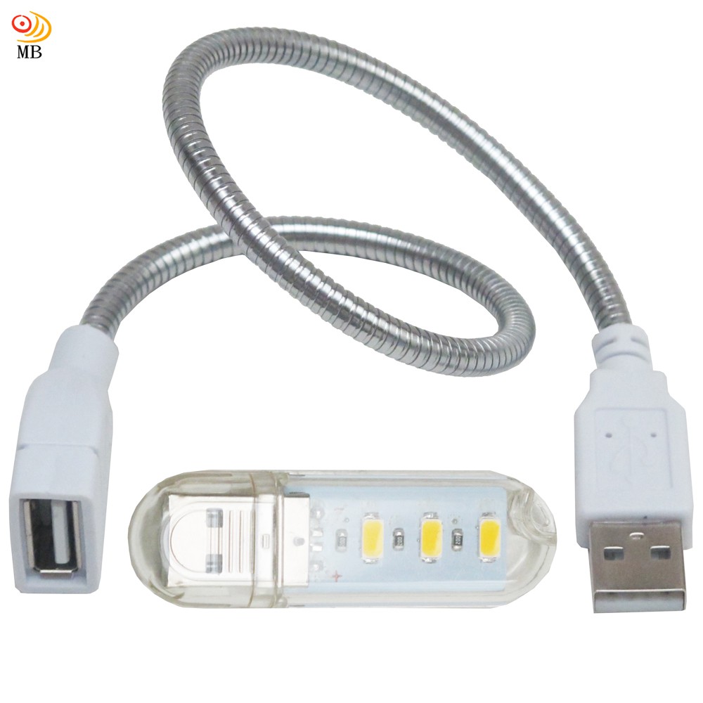 含稅特價USB超亮3LED燈檯燈閱讀燈小夜燈手電筒送蛇頸延長線(HL3SL)