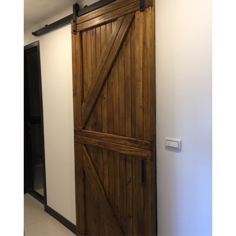 整組做到好 100 臺灣製造 厚實穀倉門拉門 工業風工廠風鄉村風傢俱隔間門定制客製化台南市區免運含安裝