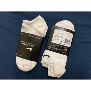 台北現貨 全新正品出清 Nike 短襪 白色 3雙1組 M號 SX7678-100