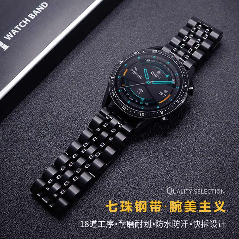 Ticwatch pro/S2/C2/GTX表帶Ticwatch2/E/Tic watch1手表表帶金屬不銹鋼陶瓷表帶