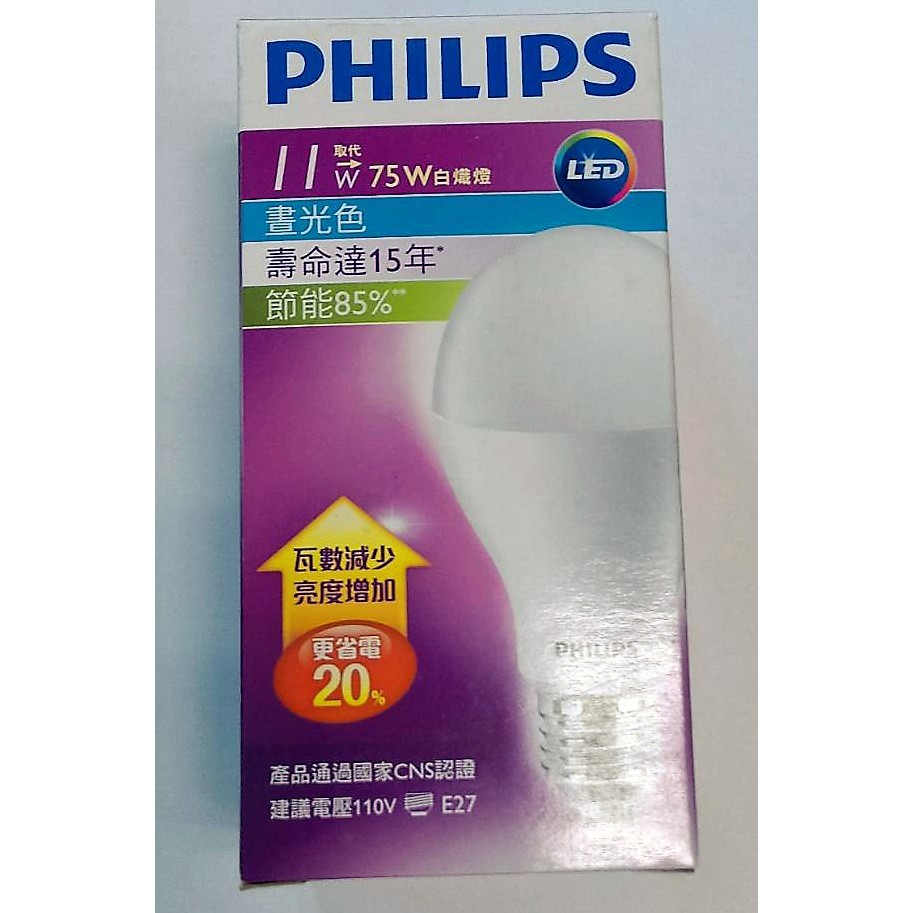【原廠出清，全新】Philips 飛利浦 LED 球泡型燈泡 11W及8.5W黃白光燈泡