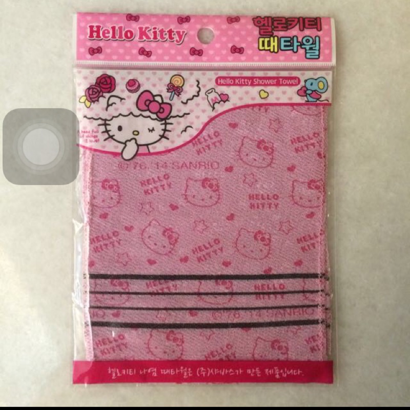 韓製 Hello Kitty 搓澡巾 🛀身體光滑溜溜的去角質澡巾 一包2入