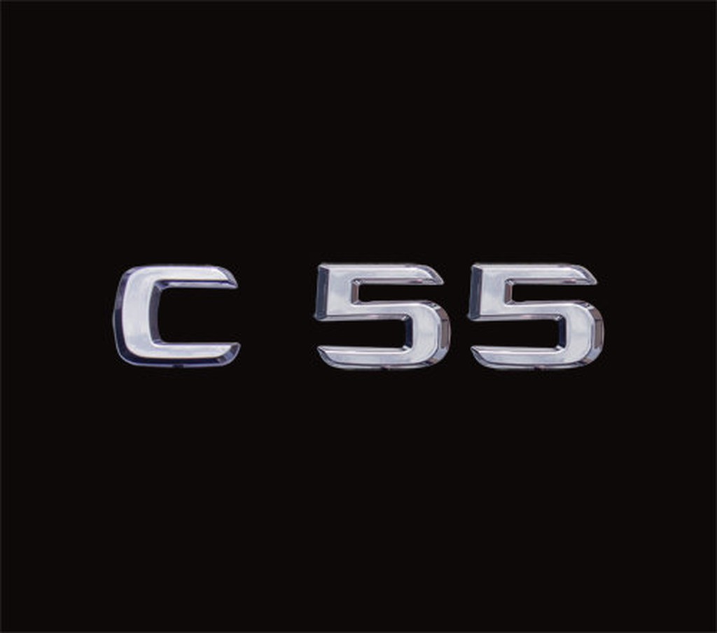 ~圓夢工廠~ 賓士 Benz C-class C55 後車箱鍍鉻字貼 同原廠款式 字體高度25mm 07-14年樣式