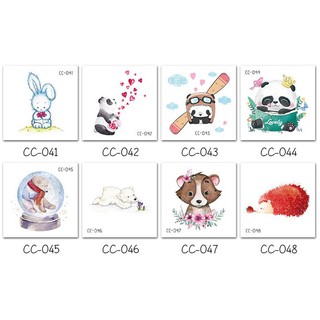 26 CC 動物 刺蝟 大象 恐龍 兔子 熊貓 紋身貼紙 表演造型 能貼在 安全帽 汽機車上 皮膚 陶器金屬 玻璃 手機