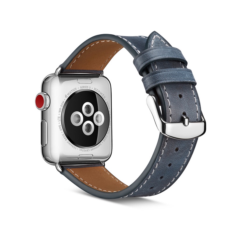 GMO  2免運Apple蘋果Watch 7代 41 45 mm平紋頭層牛皮錶帶 蘋果錶帶 手錶錶帶 多色