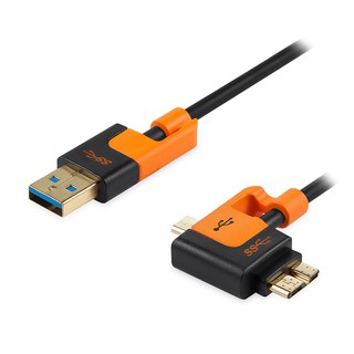 【福利品】群加 PowerSync Micro USB 3.0/2.0 高速傳輸充電線 (USB3-KRMIBX150)