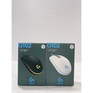 Logitech 羅技 G102 第二代 RGB 炫彩遊戲滑鼠 黑 白
