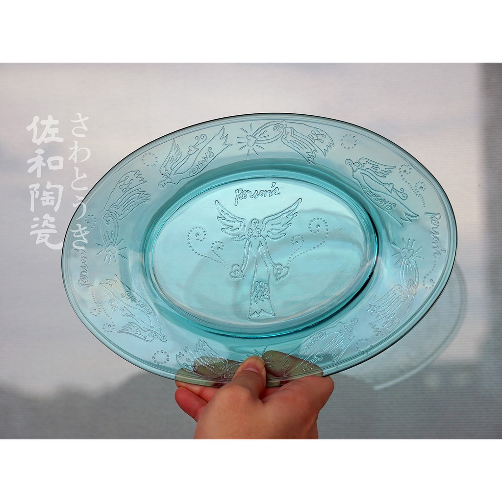 +佐和陶瓷餐具批發+【XL04112-1E 藍天使10吋皿-日本製】日本製 玻璃盤 水果切盤 擺盤 招待盤