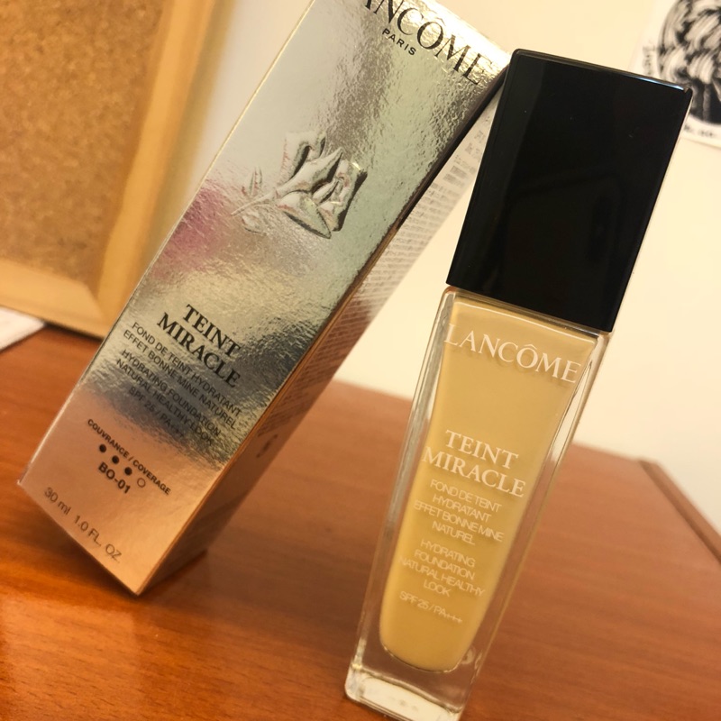 二手9分滿 蘭蔻水感奇蹟恆久光粉底液 bo-01 lancome