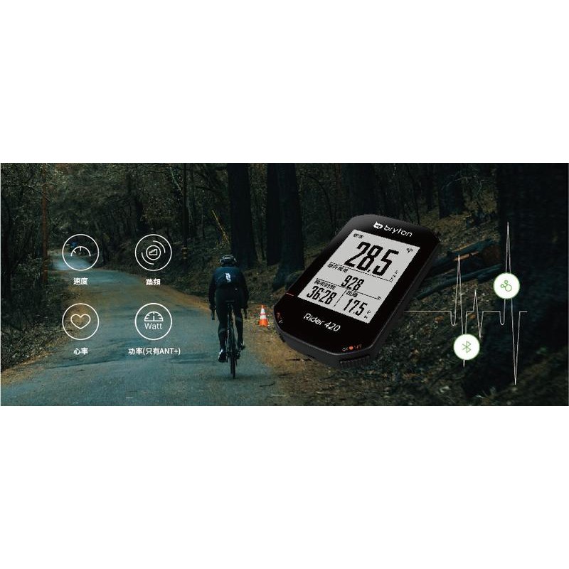 【KOM單車】2020 Bryton Rider 420 全中文GPS碼錶 2.3吋螢幕 會帶路 35H續航力