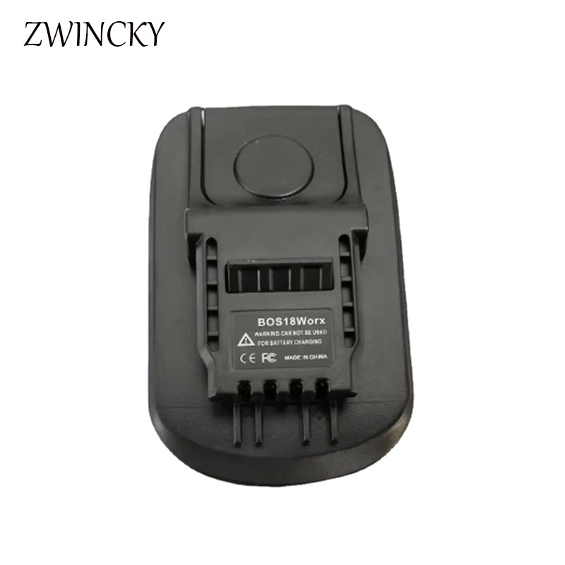 Zwincky 電動工具適配器適用於博世 18V BAT609 BAT618G 鋰離子電池轉換為橙色 Worx 20V